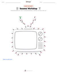 Sesame Workshop druckbare Arbeitsblatt Vorschau