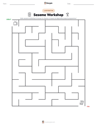 Aperçu de la feuille de travail imprimable Sesame Workshop