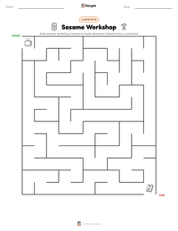 Anteprima della scheda stampabile di Sesame Workshop