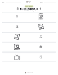 Sesame Workshop afdrukbare werkblad voorbeeld