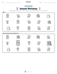 Sesame Workshop druckbare Arbeitsblatt Vorschau