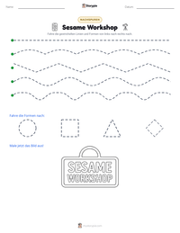 Sesame Workshop druckbare Arbeitsblatt Vorschau