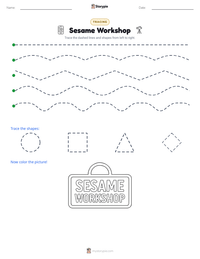 Sesame Workshop printable worksheet preview