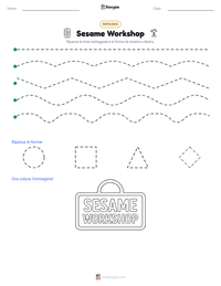 Anteprima della scheda stampabile di Sesame Workshop