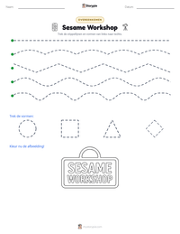 Sesame Workshop afdrukbare werkblad voorbeeld
