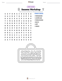 Sesame Workshop druckbare Arbeitsblatt Vorschau