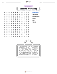 Sesame Workshop afdrukbare werkblad voorbeeld