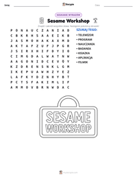 Podgląd drukowalnego arkusza ćwiczeń Sesame Workshop