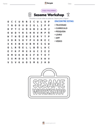 Prévia da folha de atividades imprimível Sesame Workshop