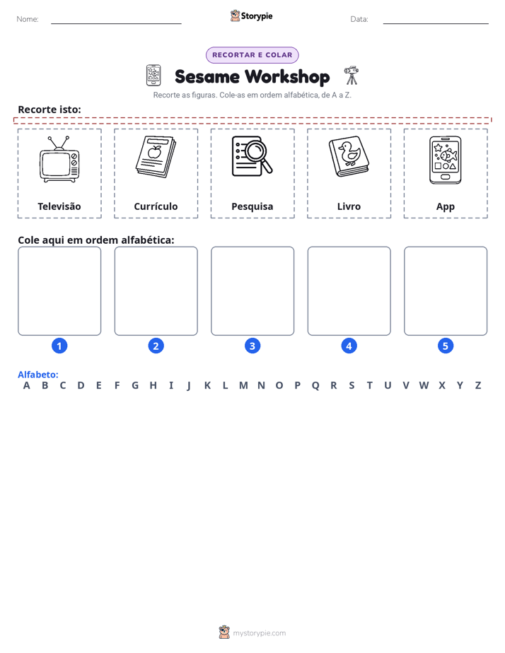Recortar & Colar Alfabeto