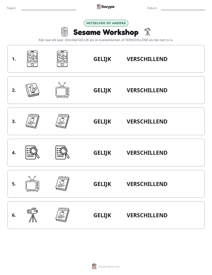 Zelfde of Verschillend