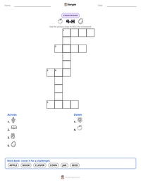 4-H printable worksheet preview