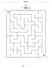4-H printable worksheet preview