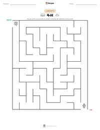 Vista previa de la hoja de trabajo imprimible de 4-H