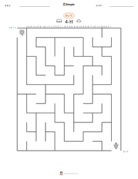 4-H の印刷可能ワークシートプレビュー