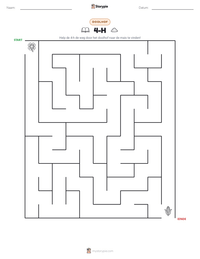 4-H afdrukbare werkblad voorbeeld
