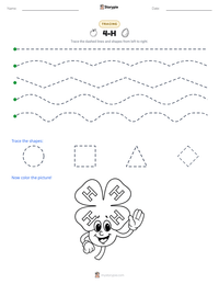 4-H printable worksheet preview