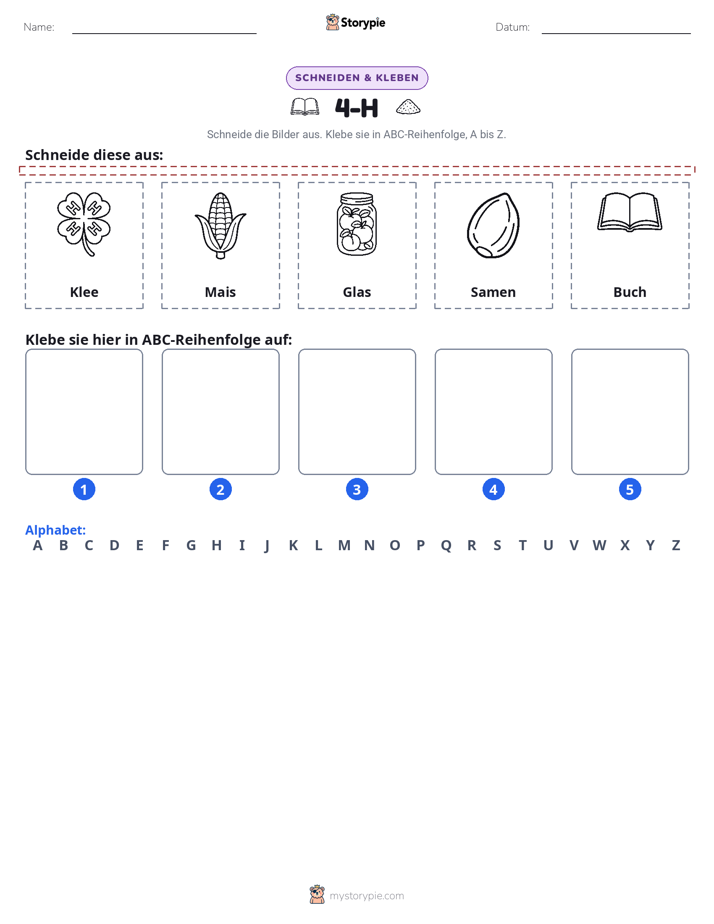 Schneiden & Einfügen Alphabet