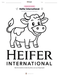 Prévia da folha de atividades imprimível Heifer International