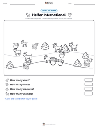 Heifer International printable worksheet preview