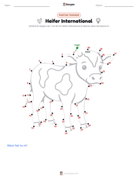 Heifer International afdrukbare werkblad voorbeeld