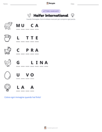Anteprima della scheda stampabile di Heifer International