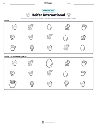 Heifer International yazdırılabilir çalışma sayfası önizlemesi
