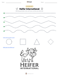 Heifer International druckbare Arbeitsblatt Vorschau