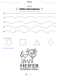 Heifer International printable worksheet preview