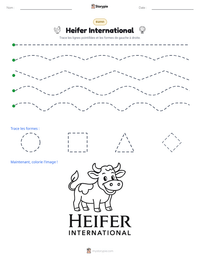 Aperçu de la feuille de travail imprimable Heifer International