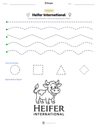 Prévia da folha de atividades imprimível Heifer International