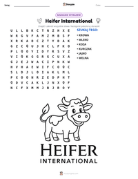 Podgląd drukowalnego arkusza ćwiczeń Heifer International