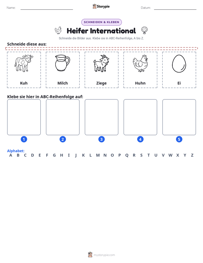 Schneiden & Einfügen Alphabet