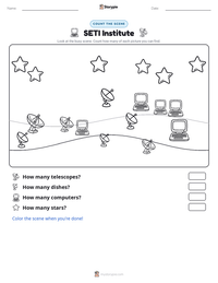 SETI Institute printable worksheet preview