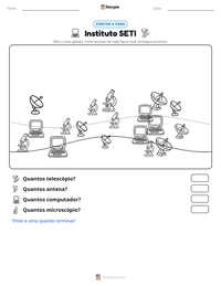 Prévia da folha de atividades imprimível Instituto SETI