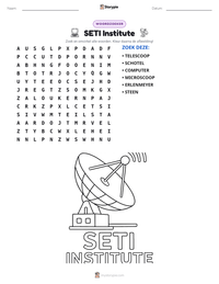SETI Institute afdrukbare werkblad voorbeeld