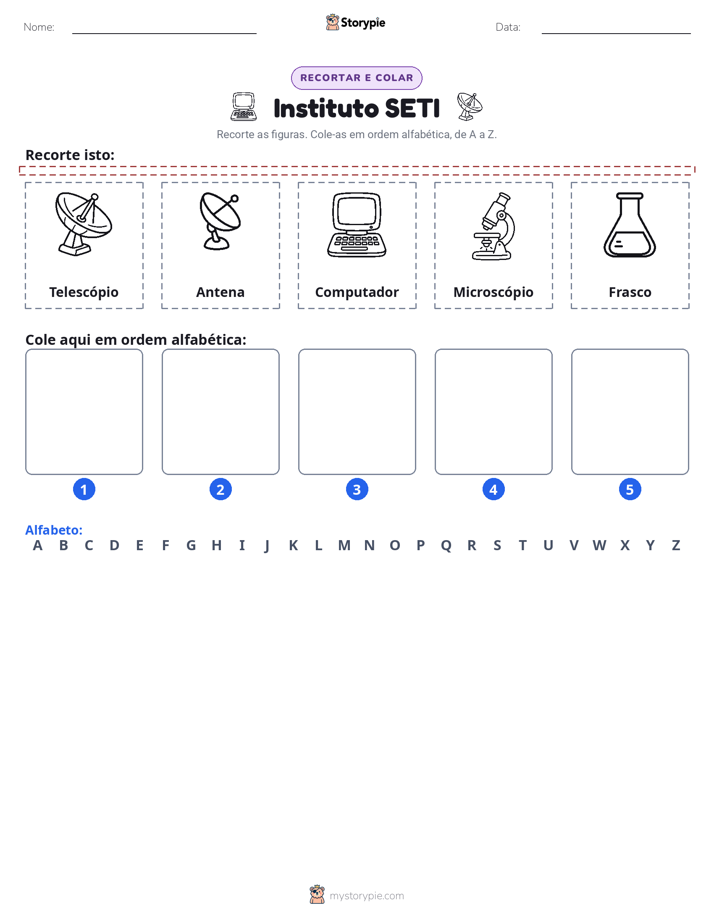 Recortar & Colar Alfabeto