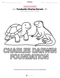 Vista previa de la hoja de trabajo imprimible de Fundación Charles Darwin