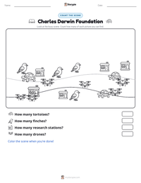 Charles Darwin Foundation printable worksheet preview