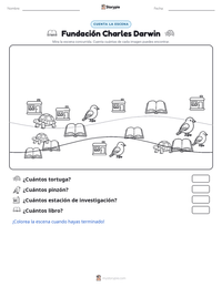 Vista previa de la hoja de trabajo imprimible de Fundación Charles Darwin