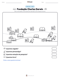 Prévia da folha de atividades imprimível Fundação Charles Darwin