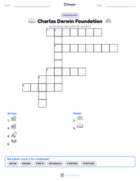 Charles Darwin Foundation printable worksheet preview