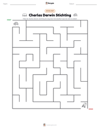 Charles Darwin Stichting afdrukbare werkblad voorbeeld