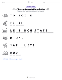 Charles Darwin Foundation printable worksheet preview