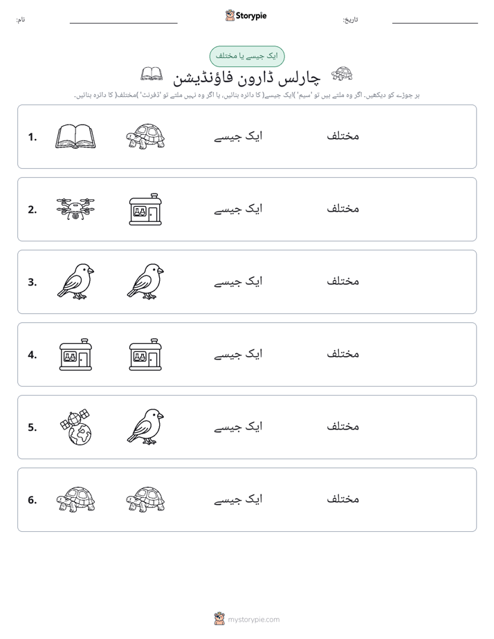 ایک جیسا یا مختلف