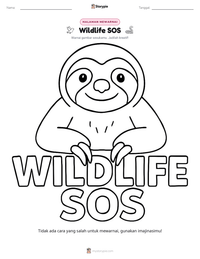 Prabaca lembar kerja cetak Wildlife SOS
