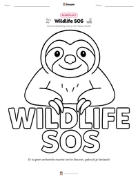 Wildlife SOS afdrukbare werkblad voorbeeld