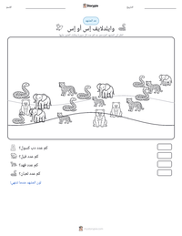 معاينة ورقة العمل القابلة للطباعة وايلدلايف إس أو إس