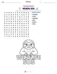 Podgląd drukowalnego arkusza ćwiczeń Wildlife SOS