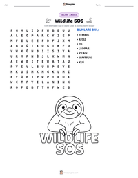 Wildlife SOS yazdırılabilir çalışma sayfası önizlemesi
